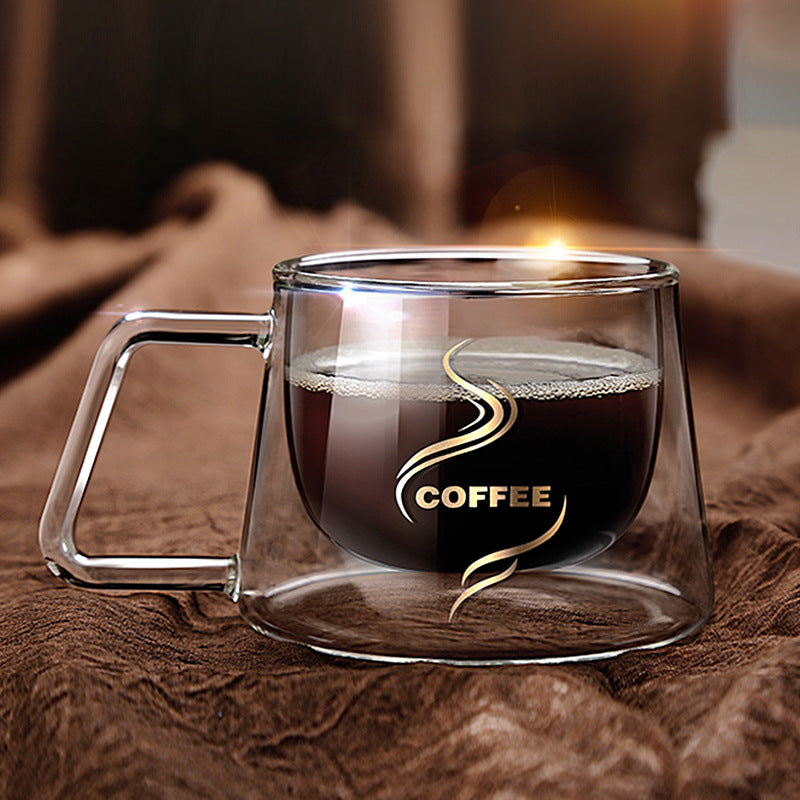 Glass Coffee cup High Borosilicate Double-Layer