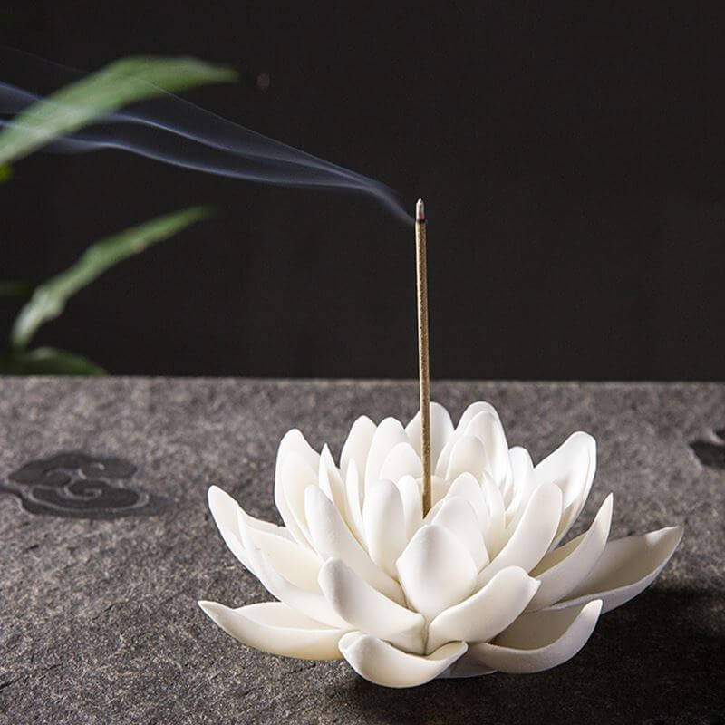 White porcelain incense burner