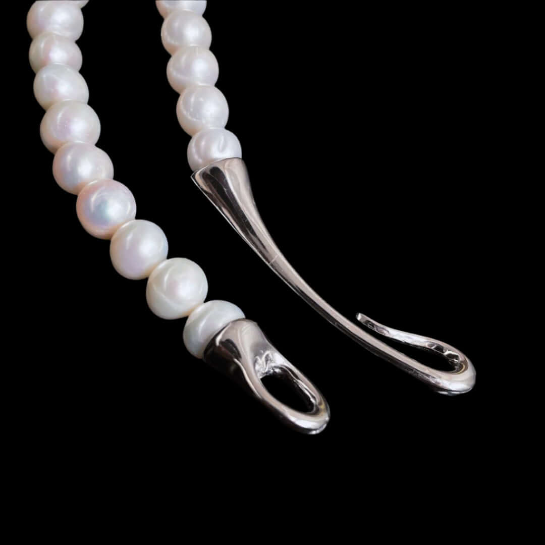 Collier en argent S925 et perles blanches