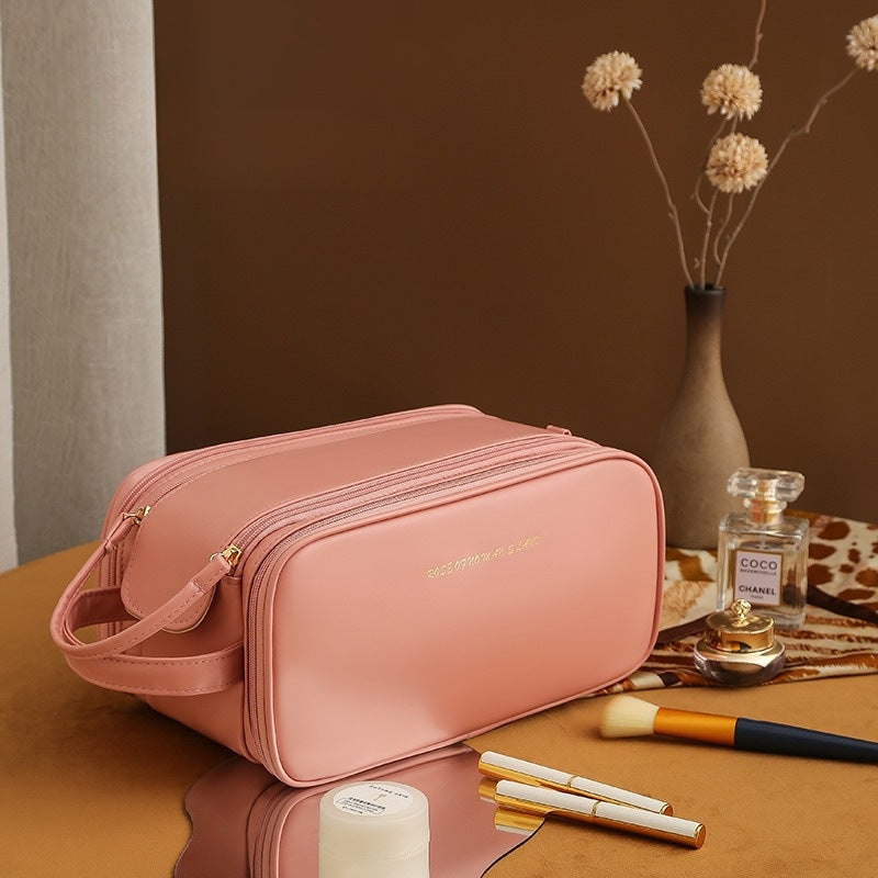 Three-layer Zipper U-shaped Design Cosmetic  Bag