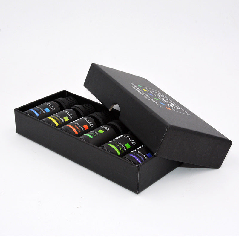 Coffret d'huiles essentielles d'orange douce, de menthe et d'eucalyptus