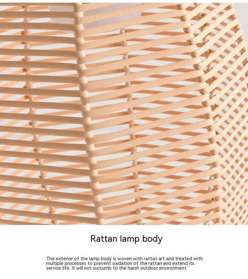 Lampe d'extérieur étanche pour cour, villa, jardin, moderne, minimaliste, lampe solaire tissée pour terrasse