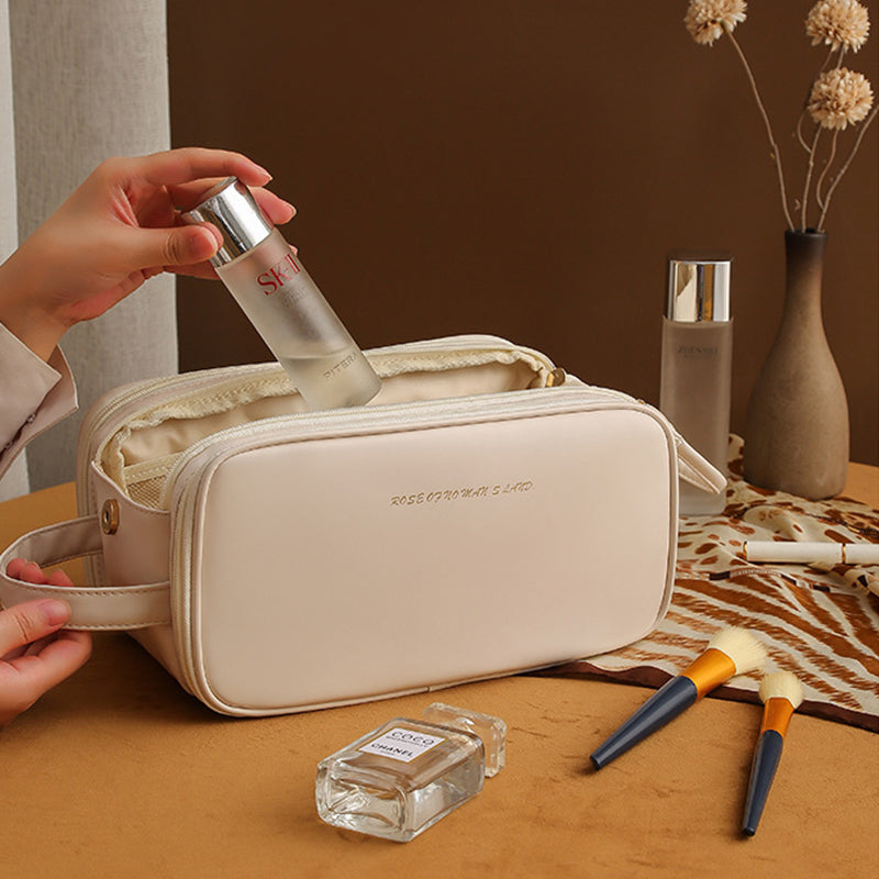 Three-layer Zipper U-shaped Design Cosmetic  Bag