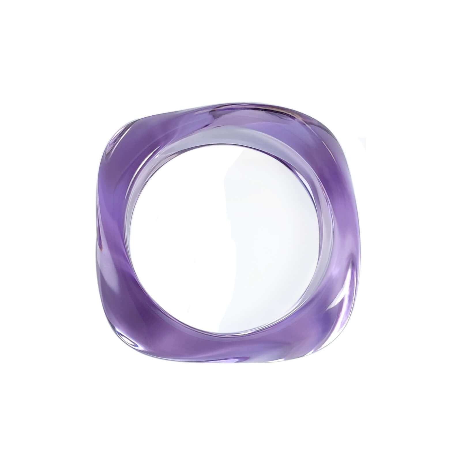 Blooming Marble Pattern Semi-transparent Multi-color Exaggerated Acrylic Bracelet