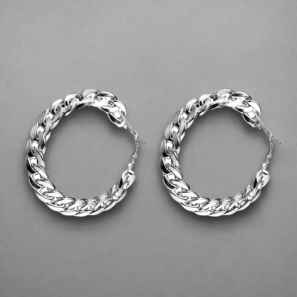 Classic Elegance Alloy Hoop Earrings