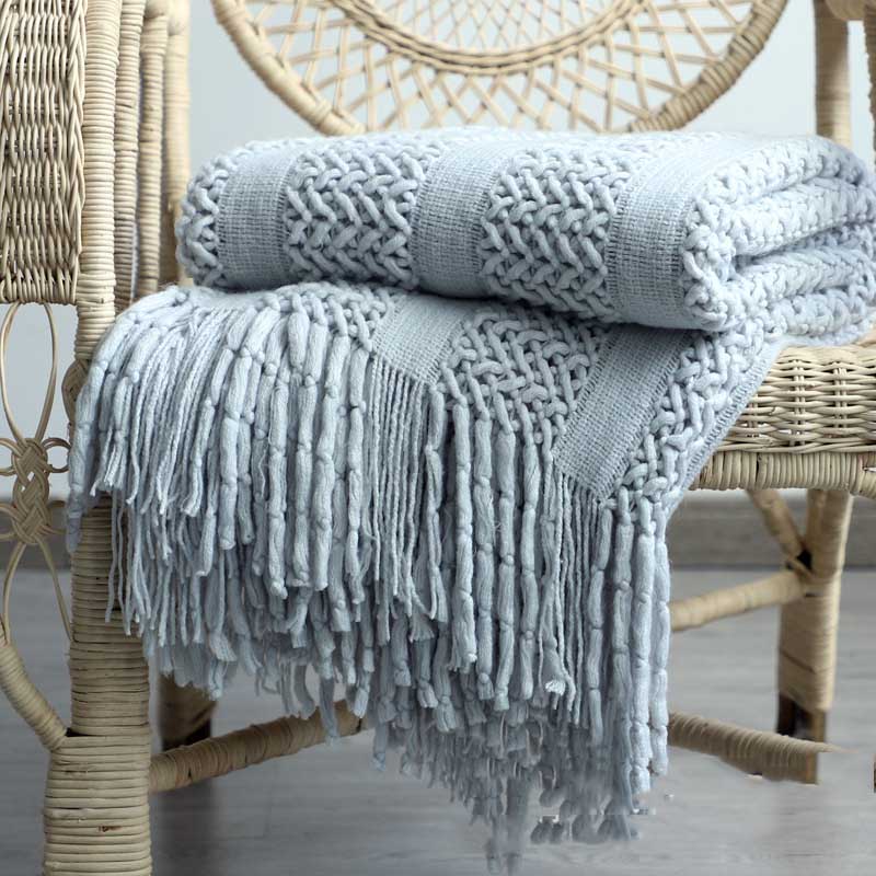 Knitted Throw Blanket European Style