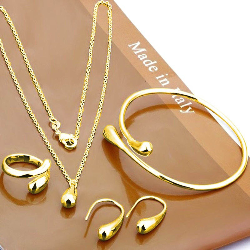 Modern Oval Alloy Metal Jewelry Set