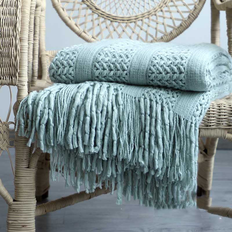 Knitted Throw Blanket European Style