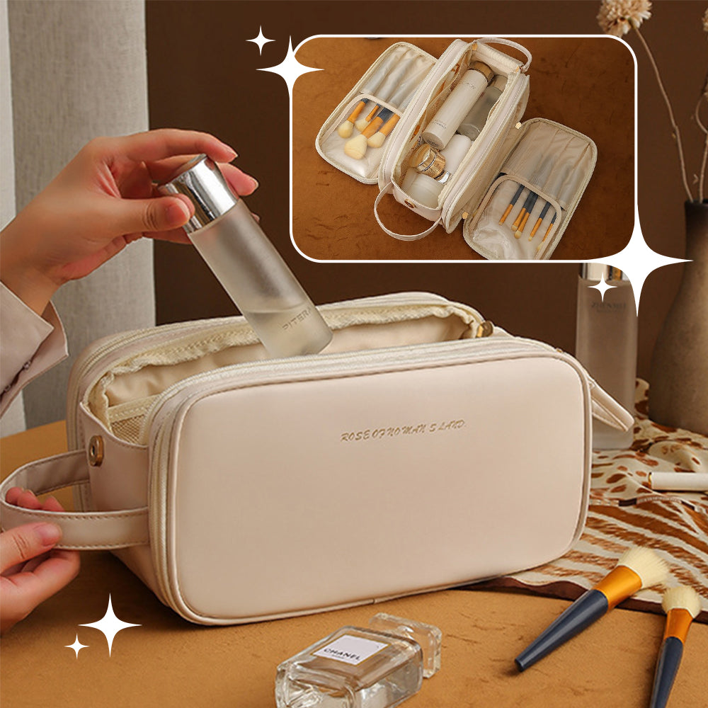 Three-layer Zipper U-shaped Design Cosmetic  Bag