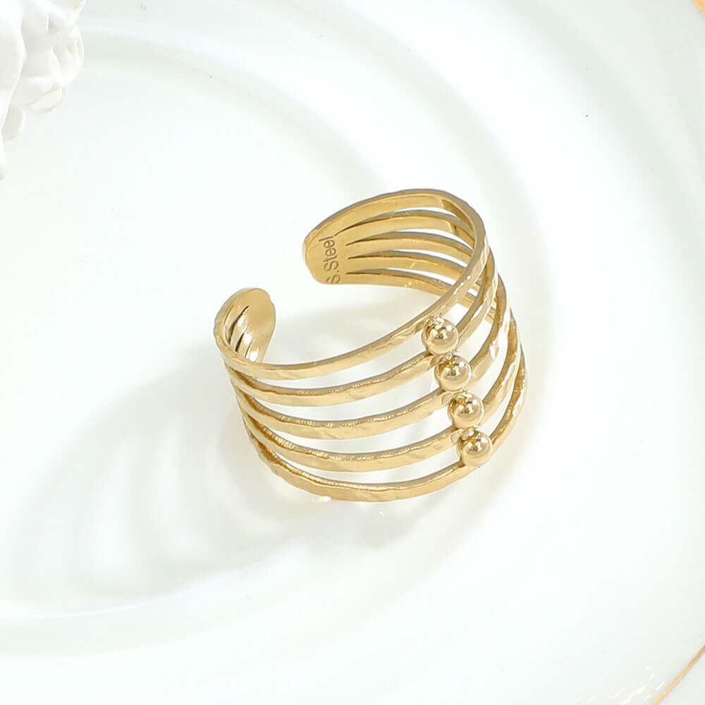 Natural Stone Ring Adjustable Ring
