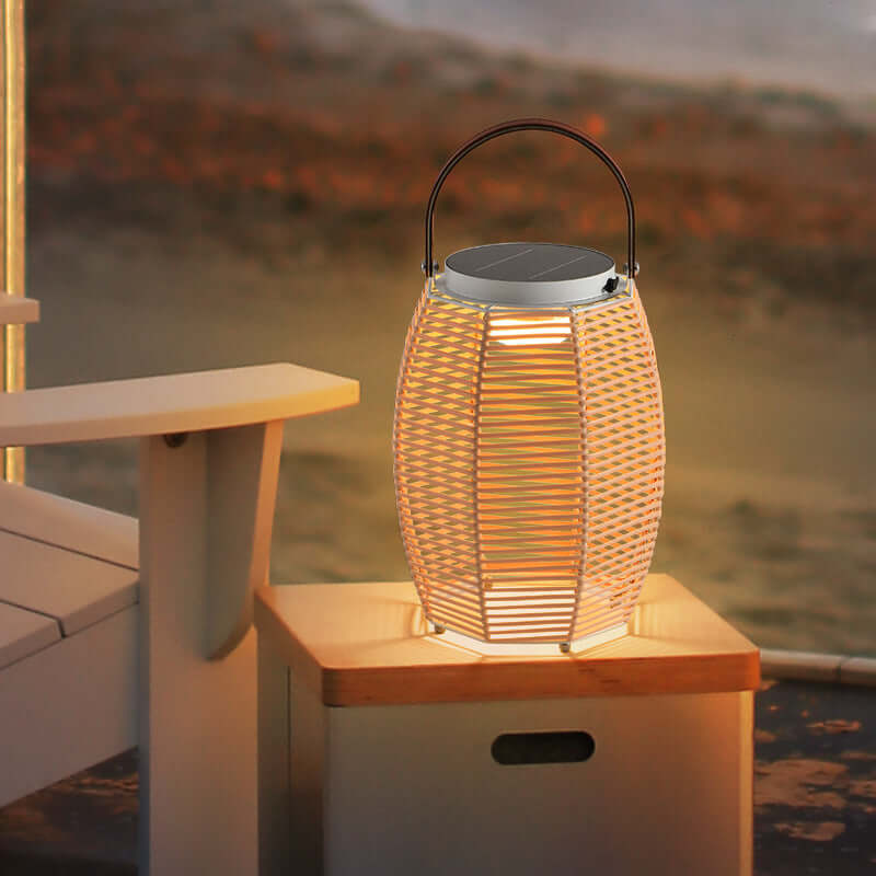 Lampe d'extérieur étanche pour cour, villa, jardin, moderne, minimaliste, lampe solaire tissée pour terrasse