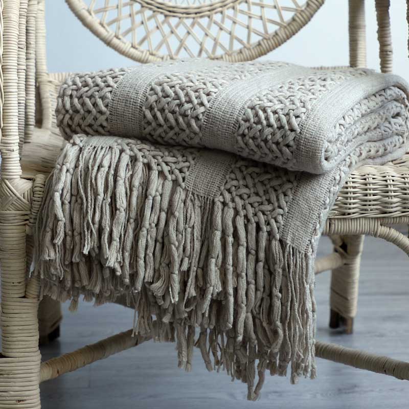 Knitted Throw Blanket European Style