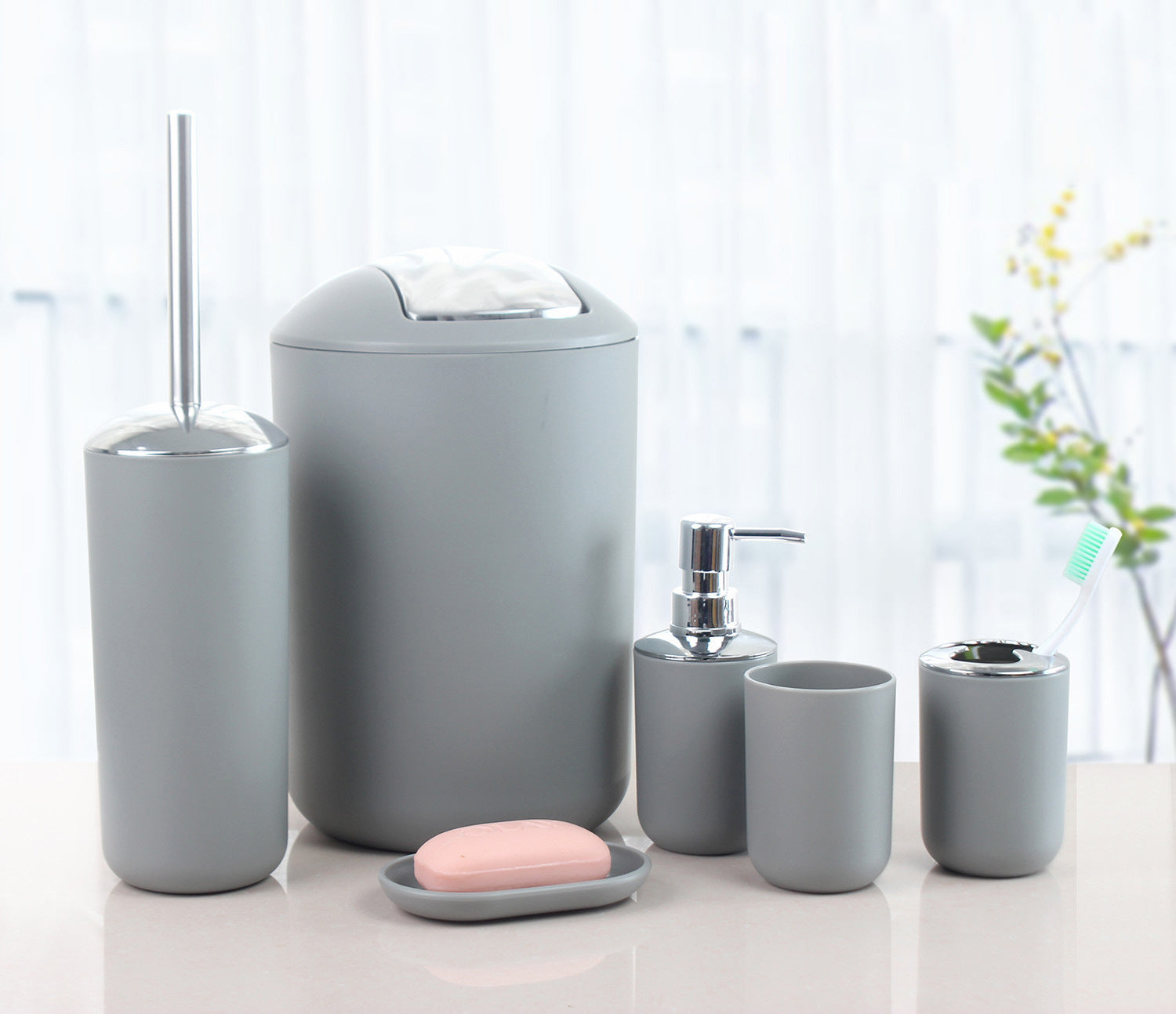 Ensemble de salle de bain moderne de six pièces