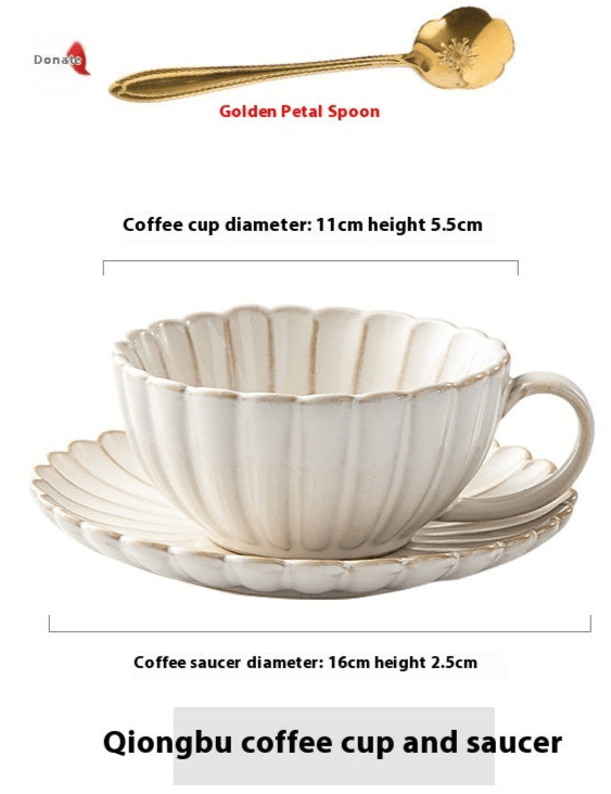Elegant Coffee Plate Set Ceramic Cup