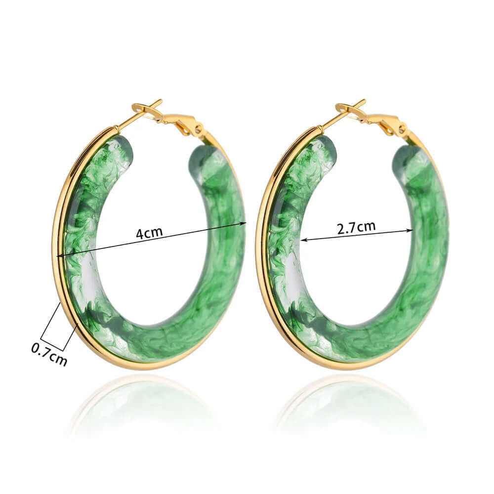 Acrylic Hoop Earrings