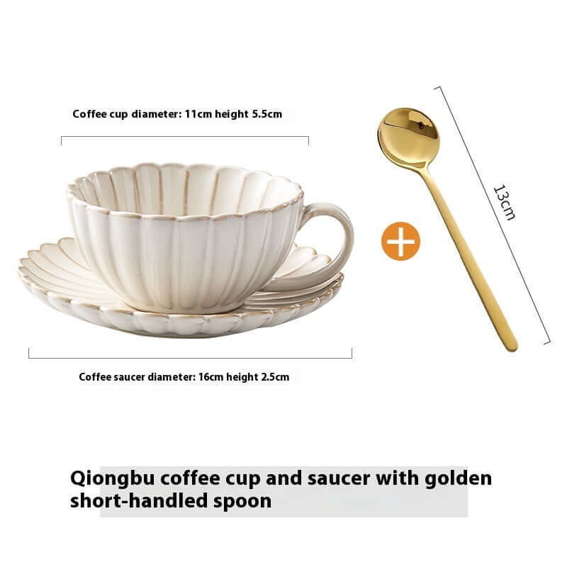 Elegant Coffee Plate Set Ceramic Cup