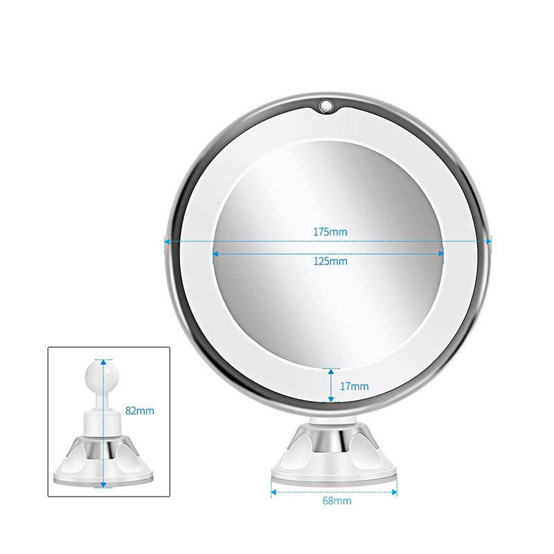 Cosmetic Mirror and Suction Cup Folding