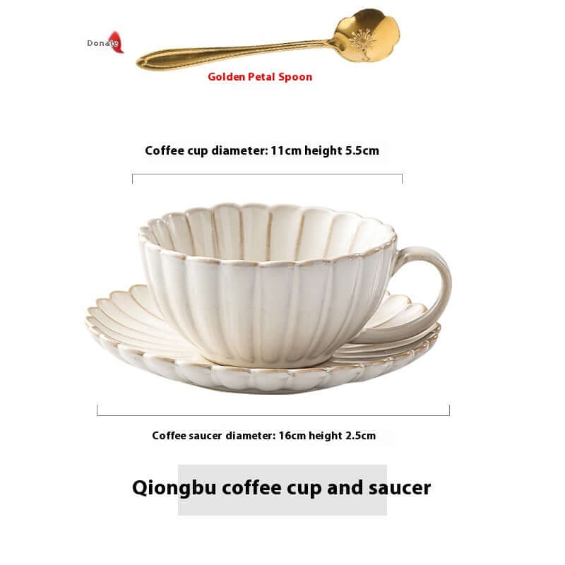 Elegant Coffee Plate Set Ceramic Cup