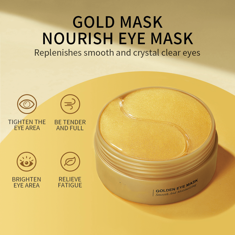 30 pair Hydrating Brightening Gold and Avocado Eye Mask