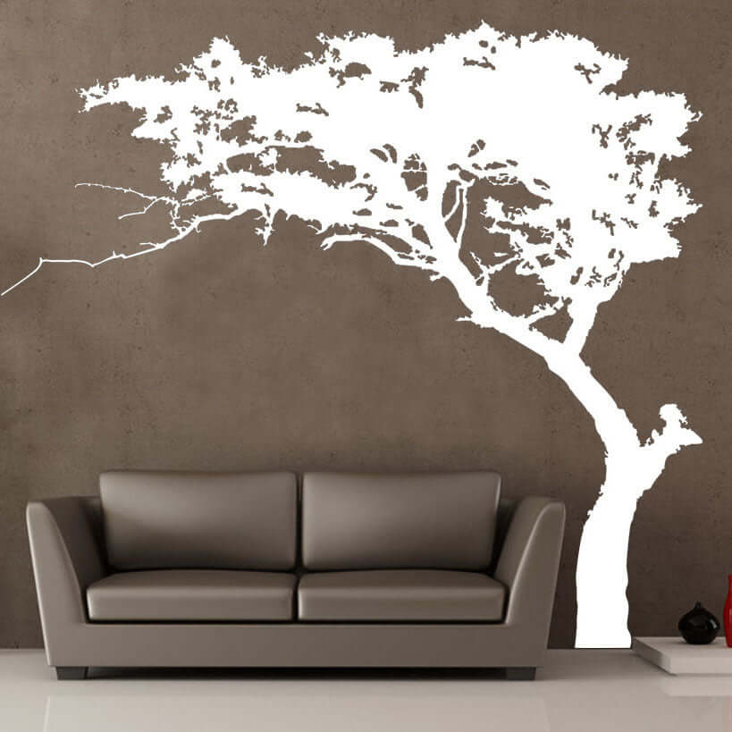 Pine Tree Wall Sticker for Living Room Decoration - PVC Big Tree Background