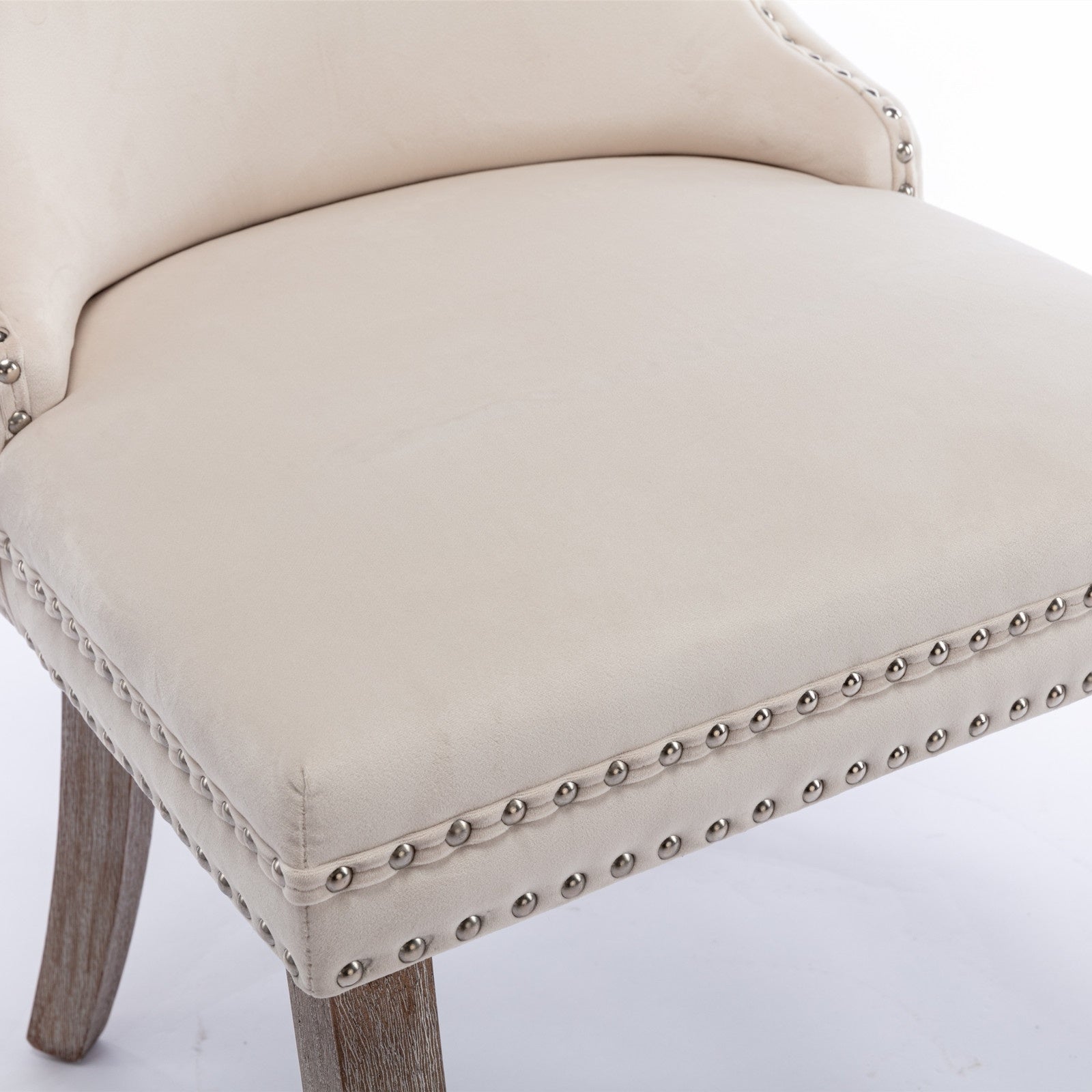 Upholstered Wingback Accent Chair with Nailhead Detail
