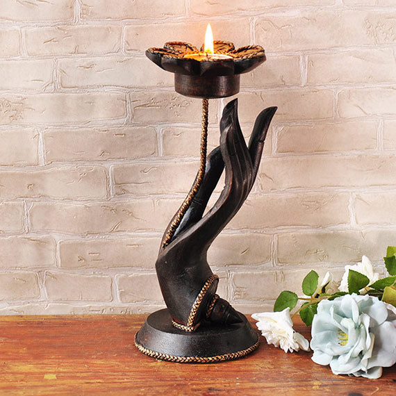 Wood Candle Holder