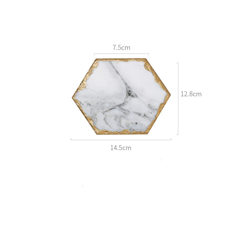 Natural Marble Placemat for Dining Table Insulation Mat