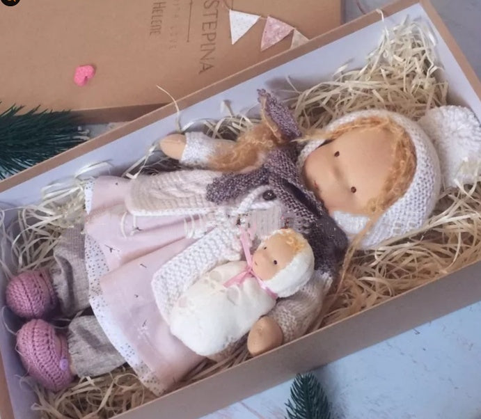 Heirloom Handmade Waldorf Doll in Natural Fabrics