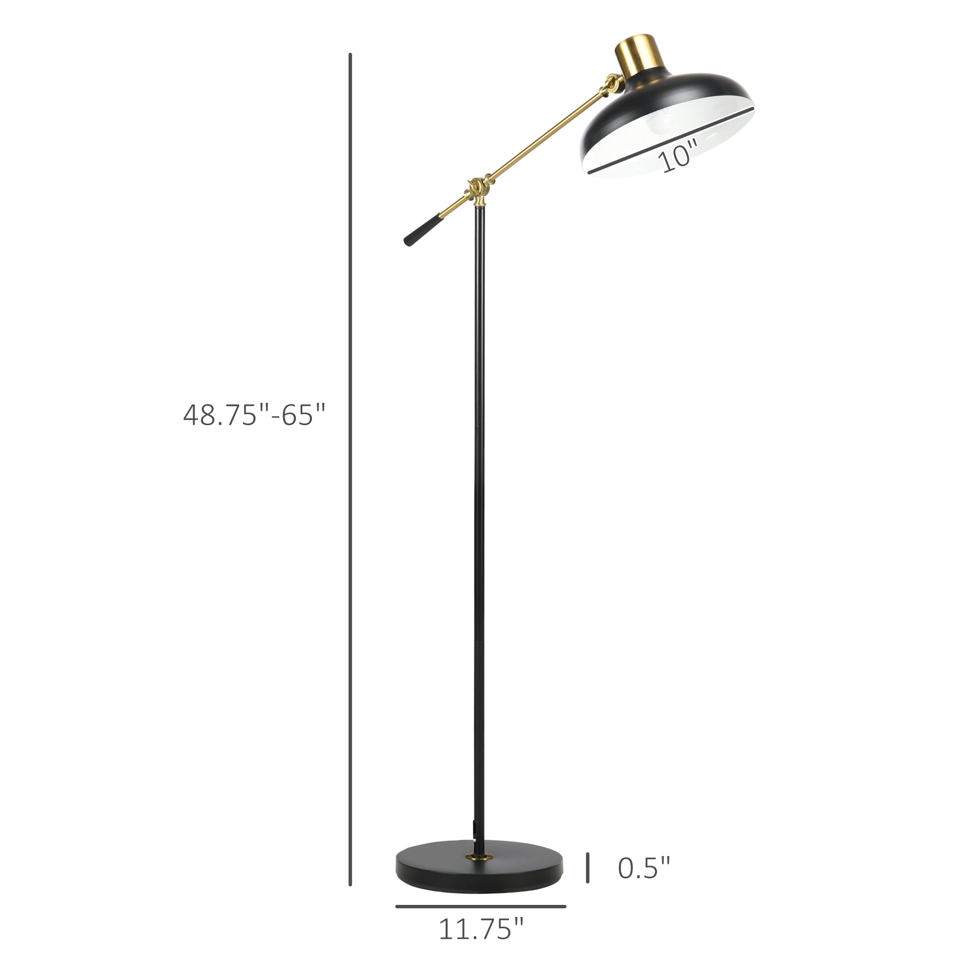 Modern Adjustable Floor Lamps-Height Adjustable Standing Lamp for Living Room & Bedroom