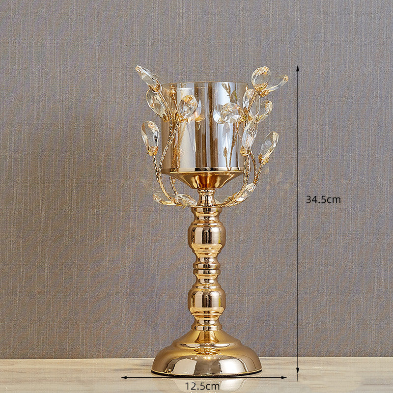 Luxurious Crystal Glass Candle Holder