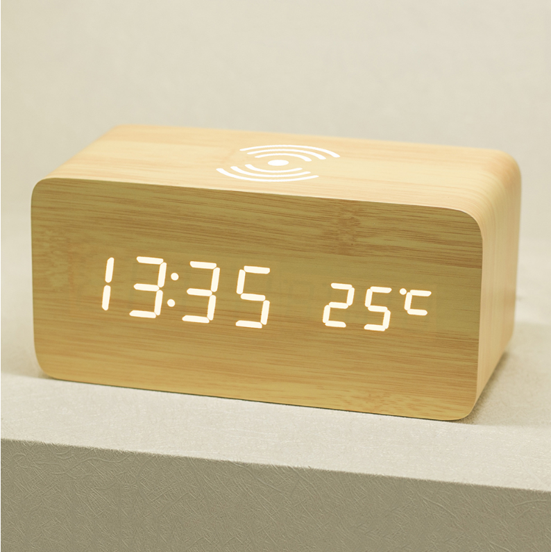 Digital Wooden Alarm Clock