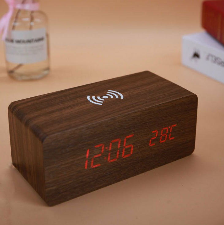 Digital Wooden Alarm Clock