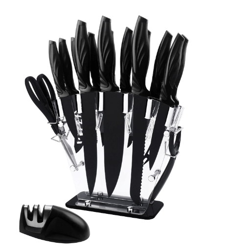 17 Pc Stainless Steel Kitchen Knife Set