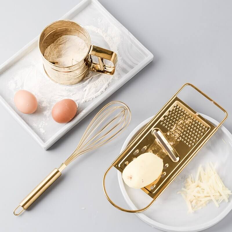 Golden Stainless steel Kitchen Banking Tools