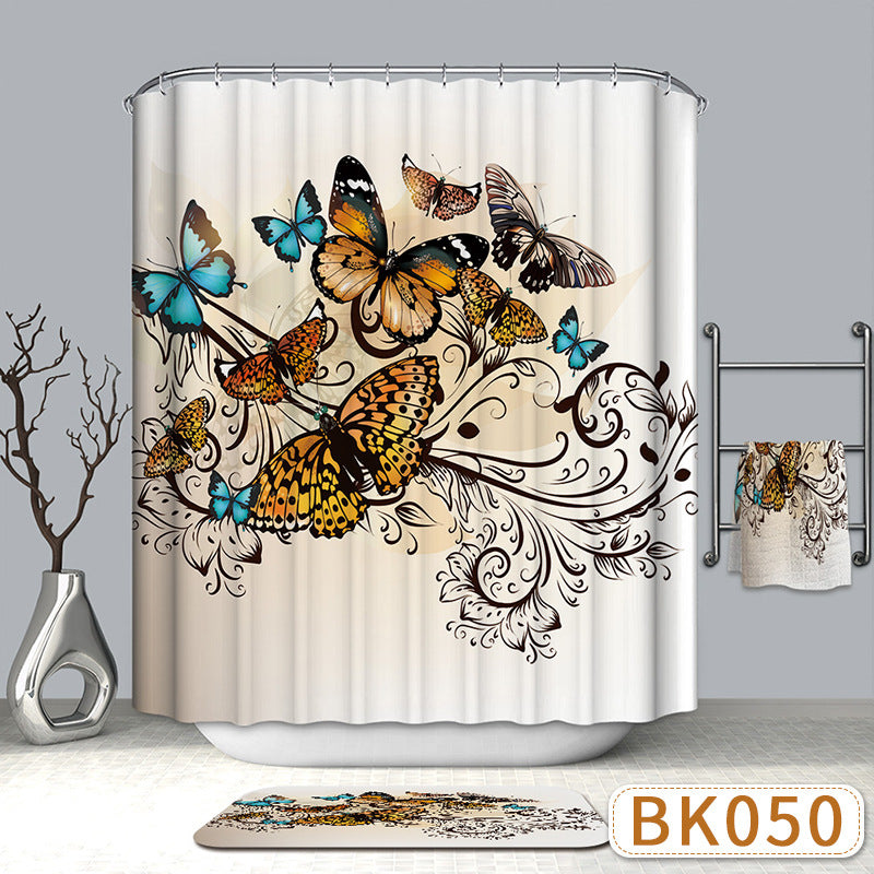 Art Printed Polyester Shower Curtain