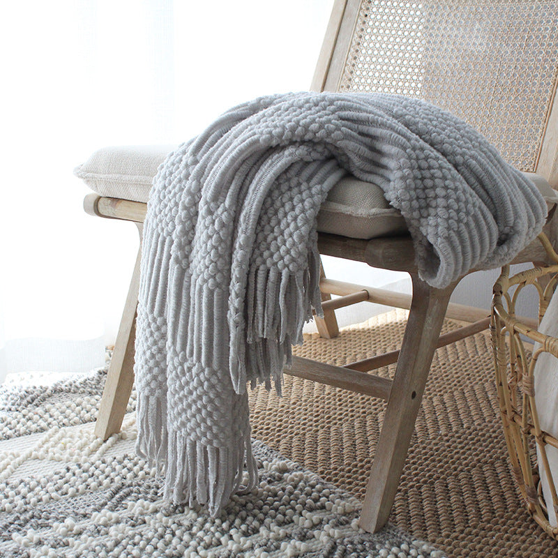 Nordic Knitted Polyester Blanket