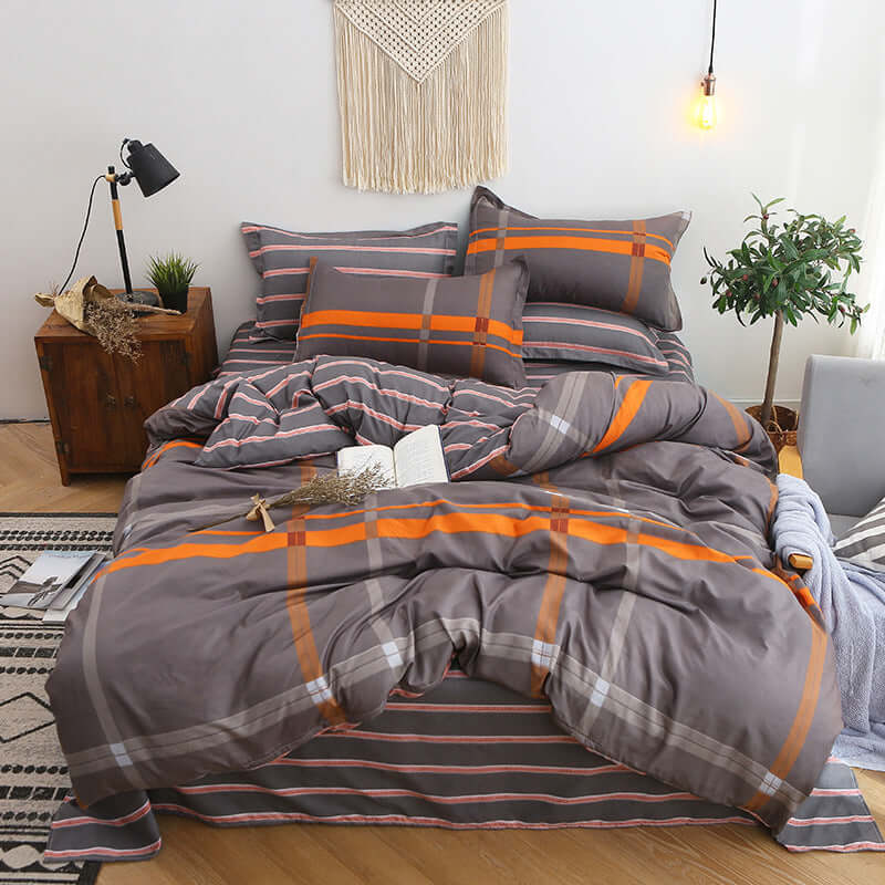 4 Pcs Bedding Set Super Soft Pure Printing