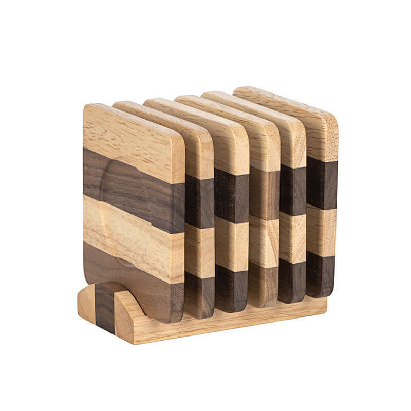 Solid Wood Heat Insulation Tea Coaster Set