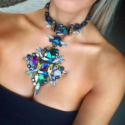 Colorful Chic Gem Statement Necklace