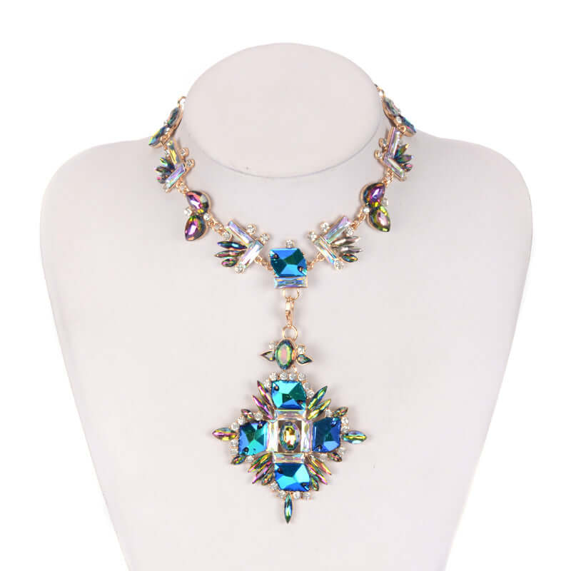 Colorful Chic Gem Statement Necklace