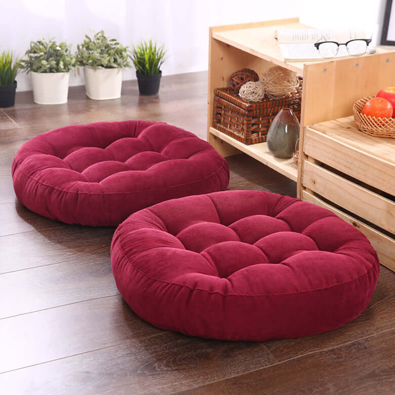 Round Velvet Floor Cushions for Any Room