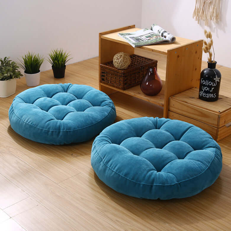 Round Velvet Floor Cushions for Any Room