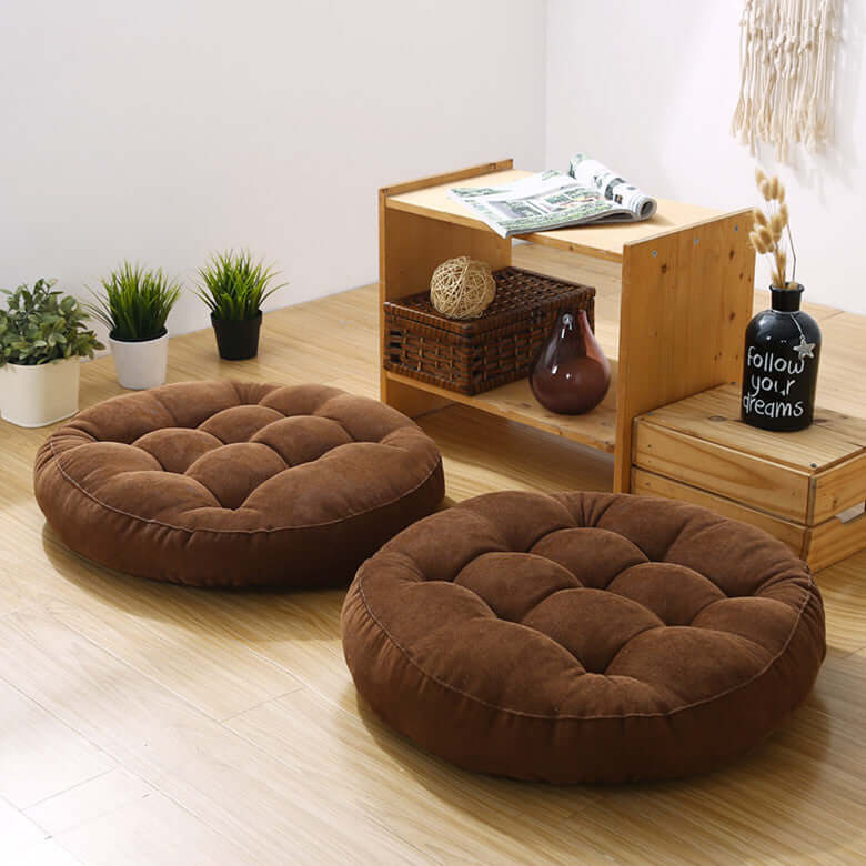 Round Velvet Floor Cushions for Any Room