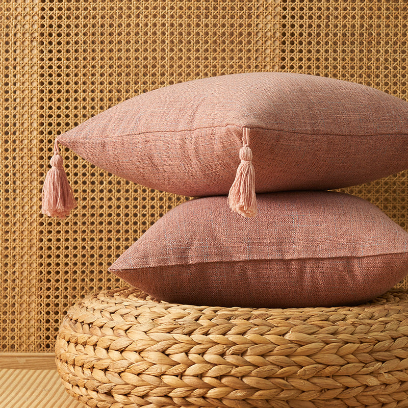 Cotton & Linen Decorative throw Pillow