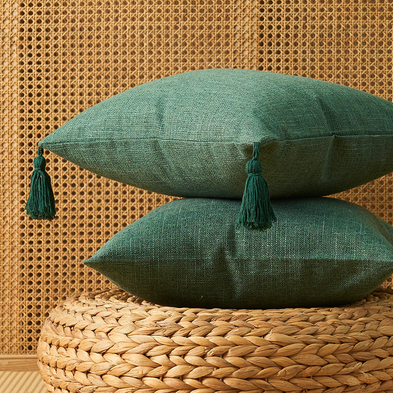 Cotton & Linen Decorative throw Pillow