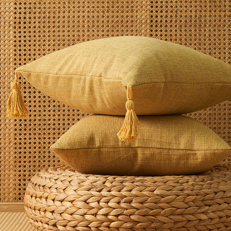 Cotton & Linen Decorative throw Pillow