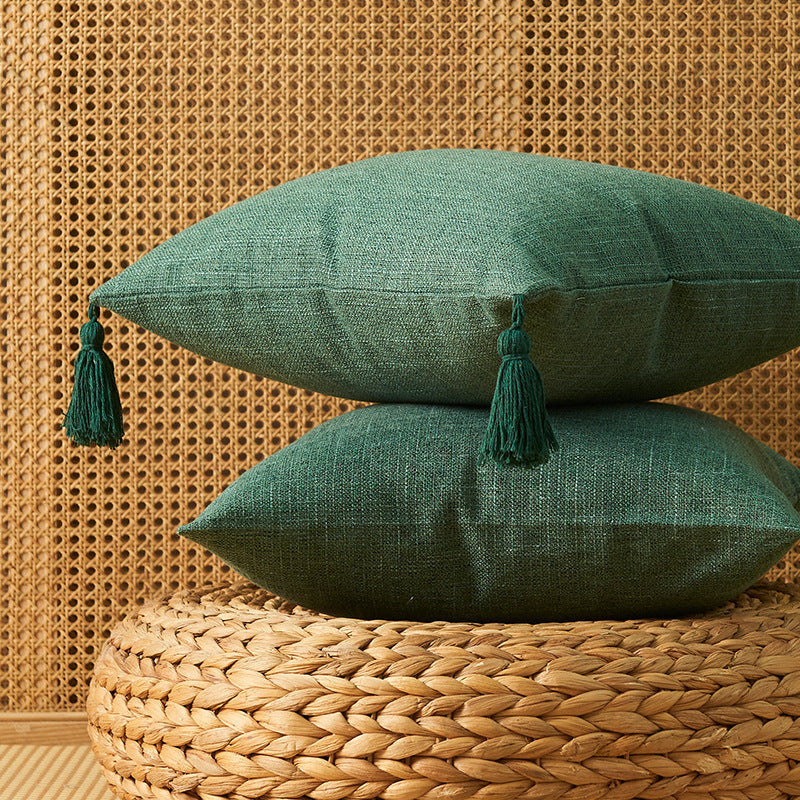 Cotton & Linen Decorative throw Pillow