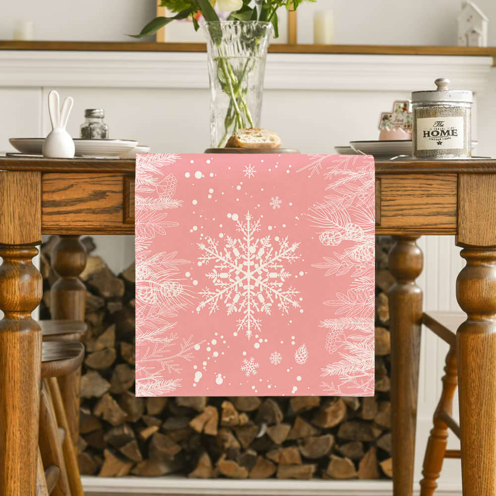 Table Runner Christmas Christmas Tree Snowflake Decoration