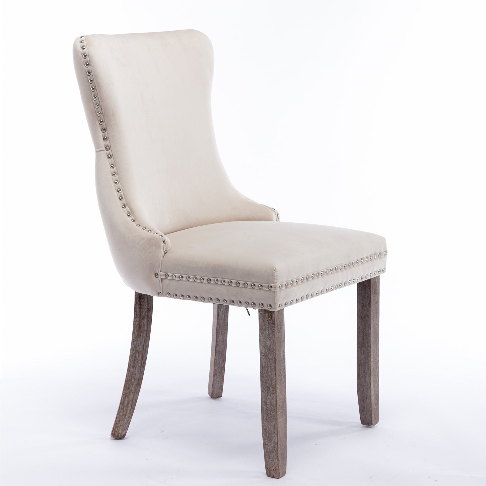 Upholstered Wingback Accent Chair with Nailhead Detail