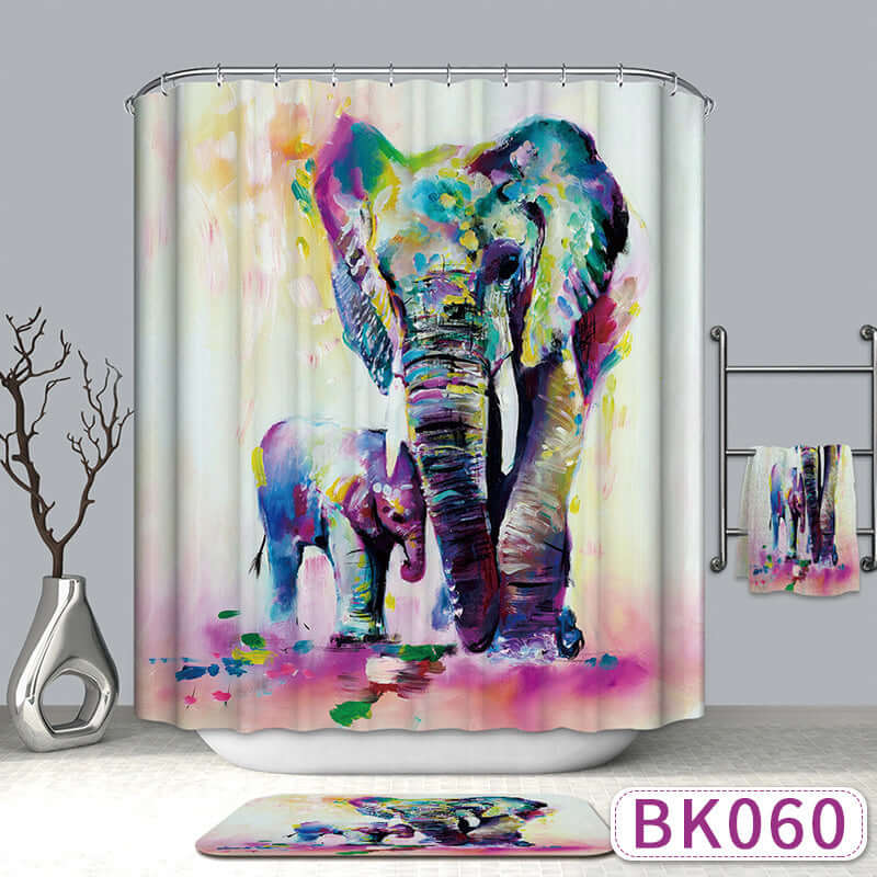 Art Printed Polyester Shower Curtain